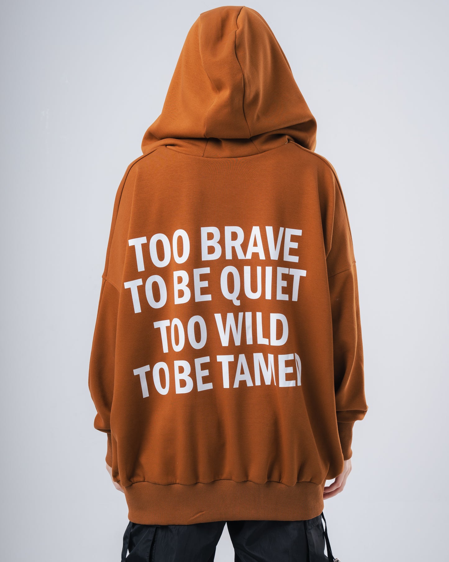 Too brave to be quiet too wild to be tamed Brown sweatshirt