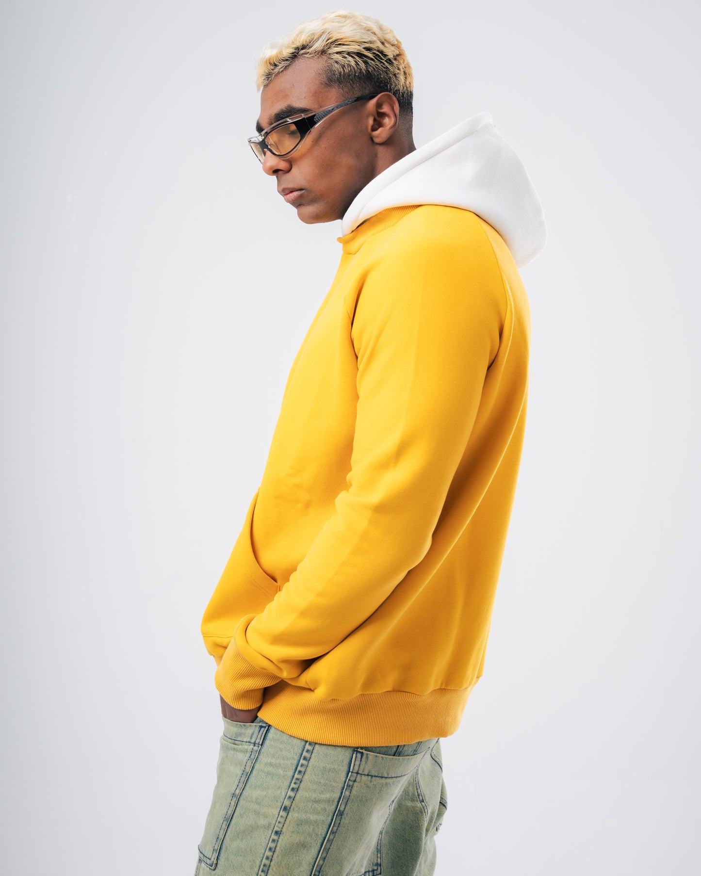 Yellow Plain Hoodie