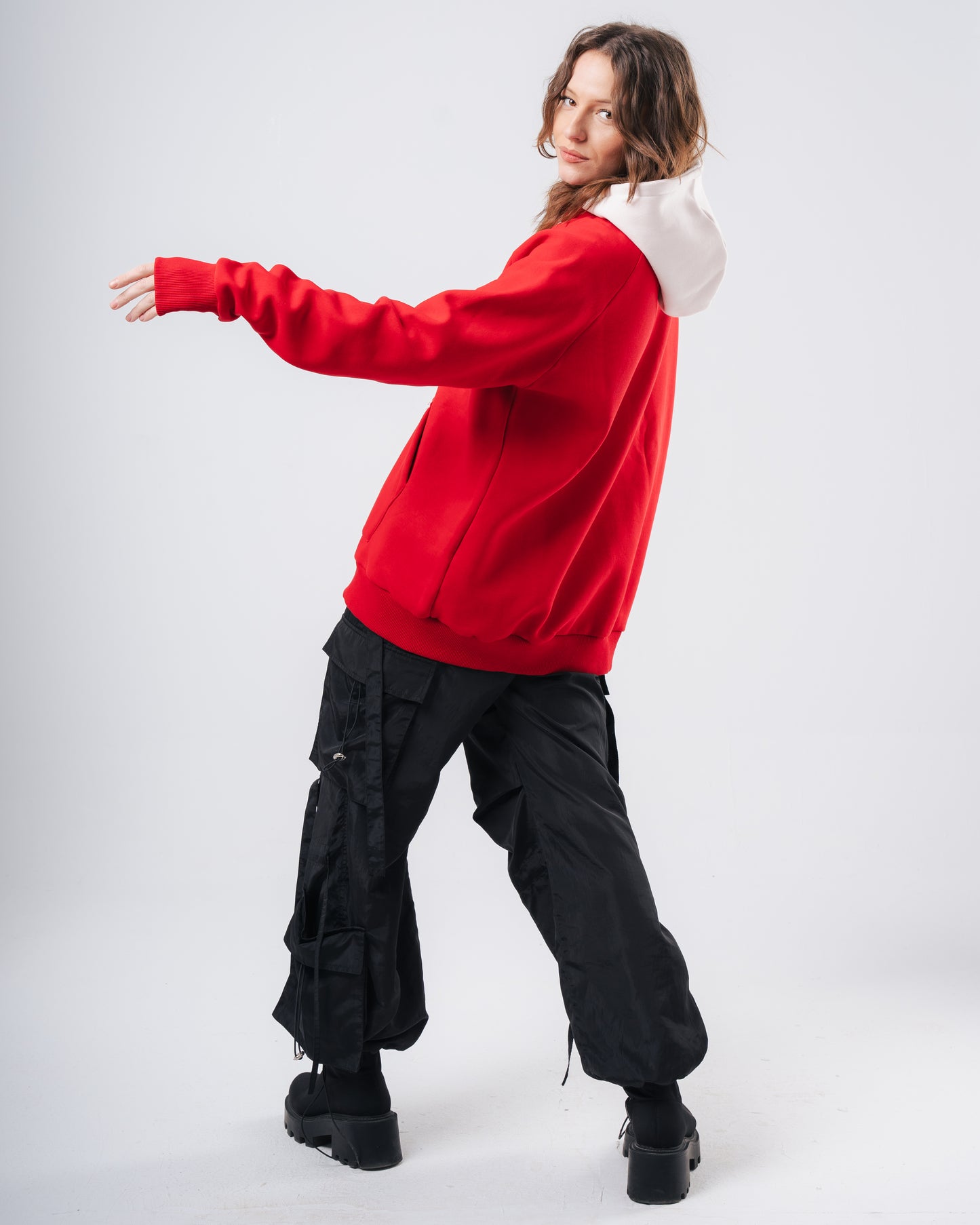 Red Plain Hoodie
