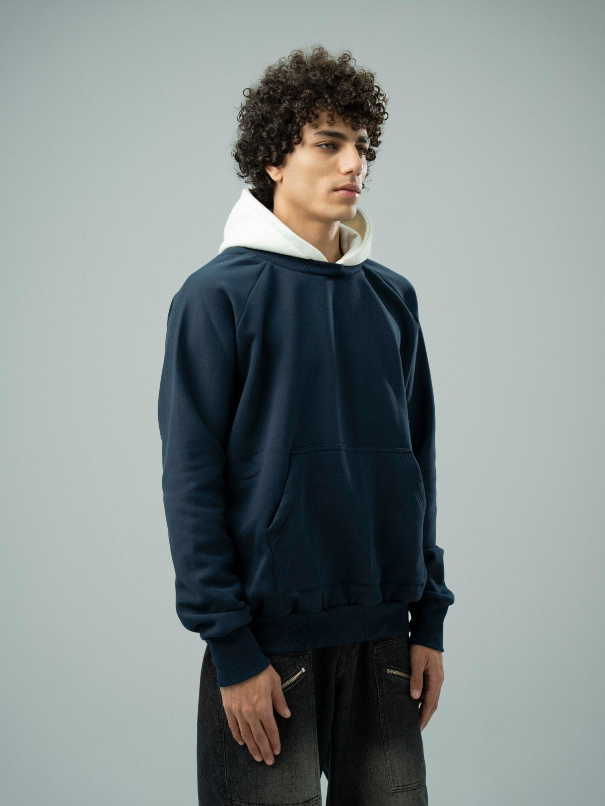 Navy Plain Hoodie