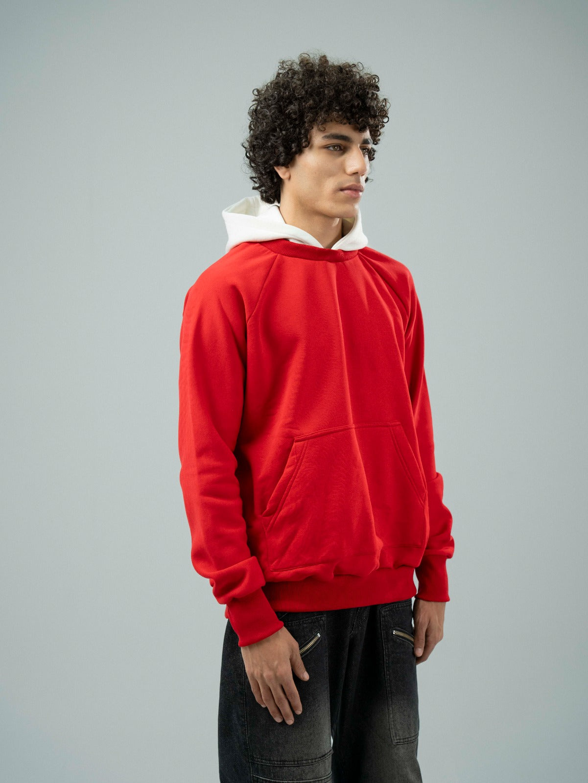 Red Plain Hoodie