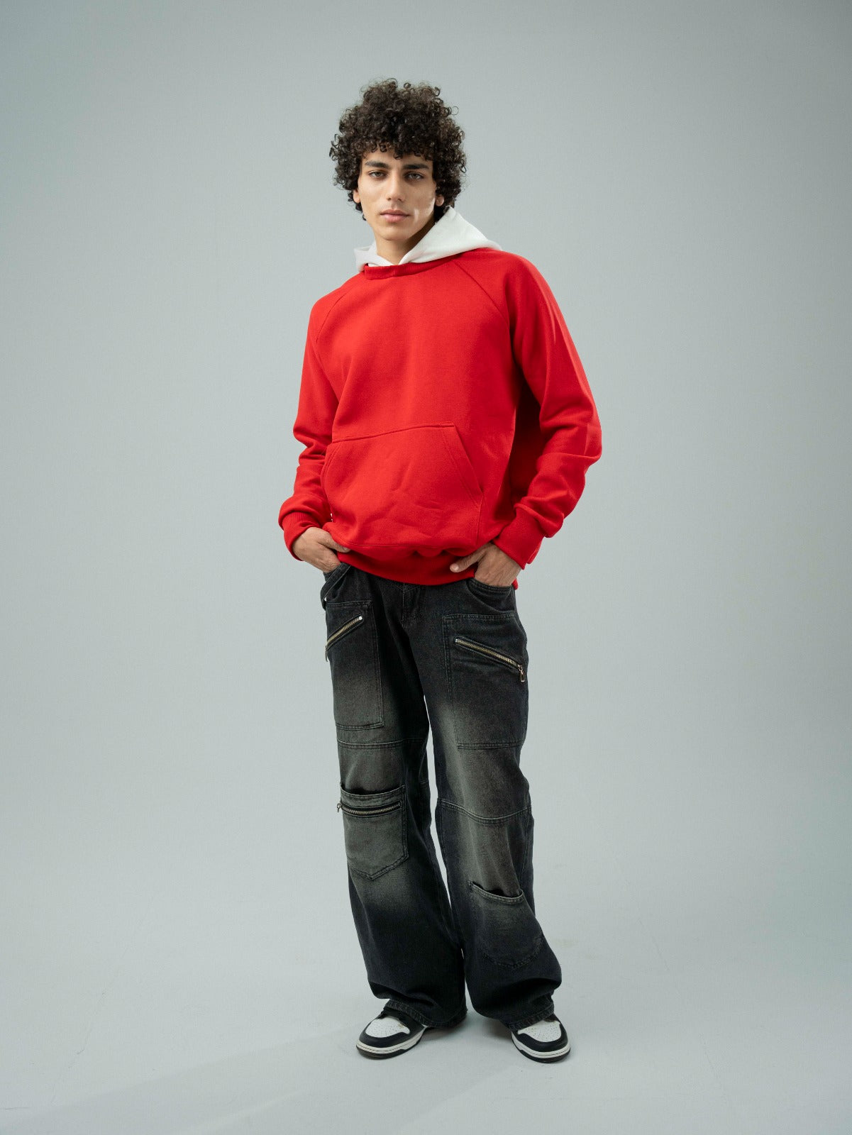Red Plain Hoodie