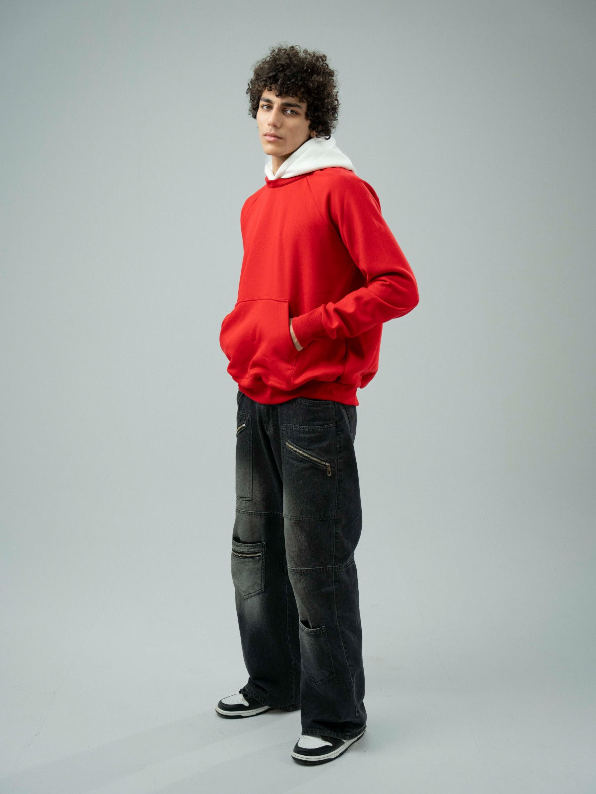 Red Plain Hoodie