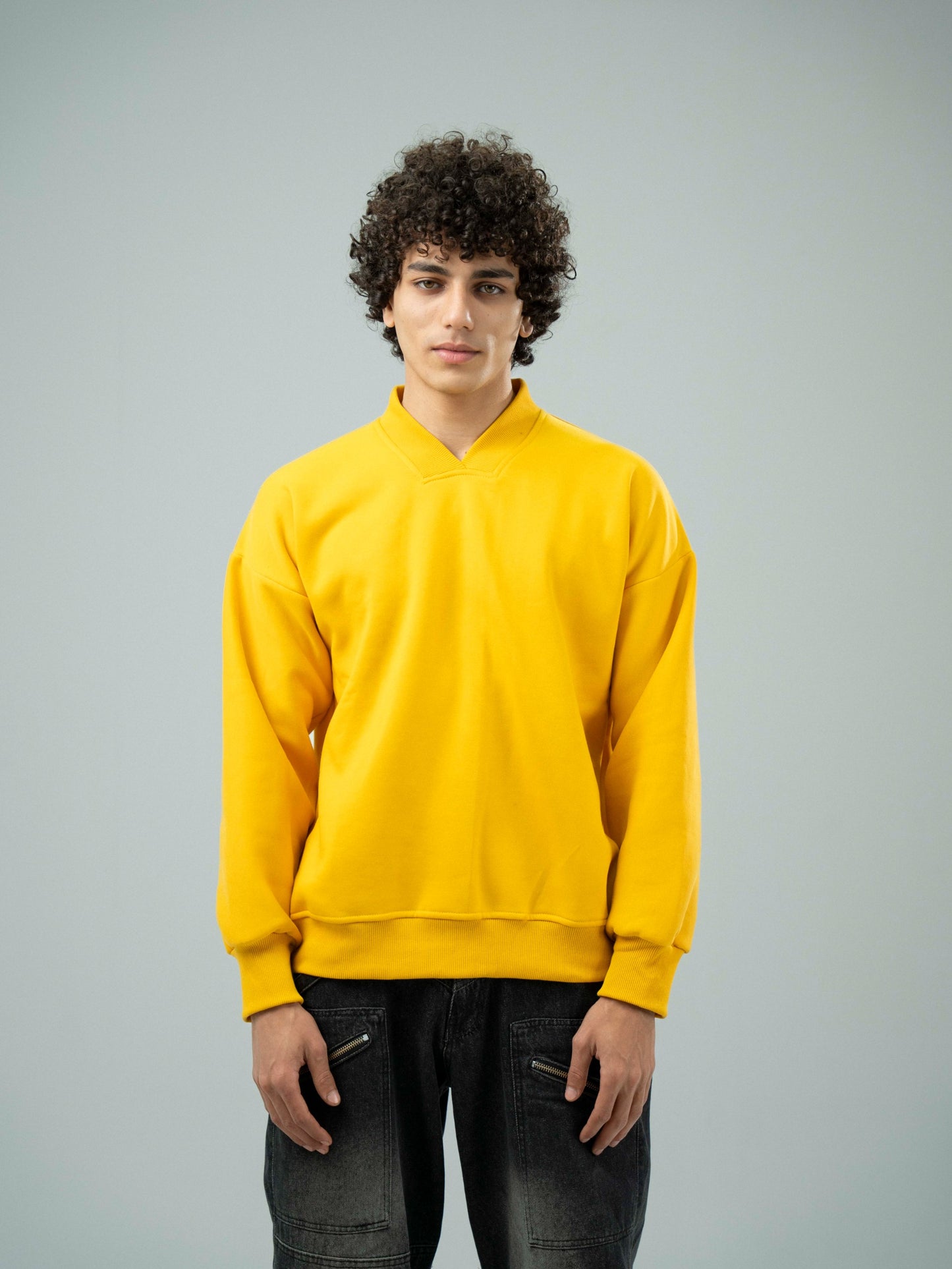 Yellow Plain Sweatshirt