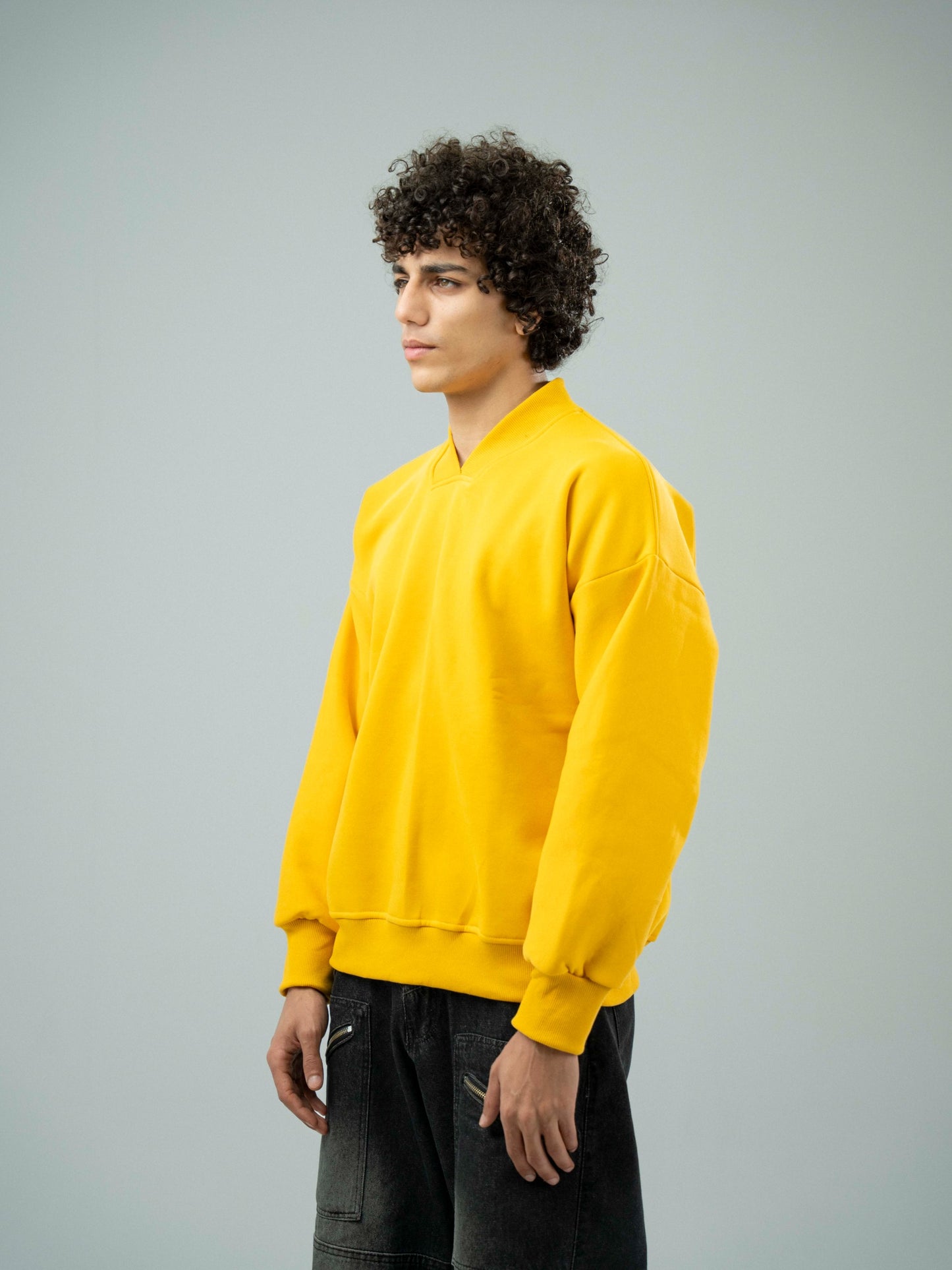 Yellow Plain Sweatshirt