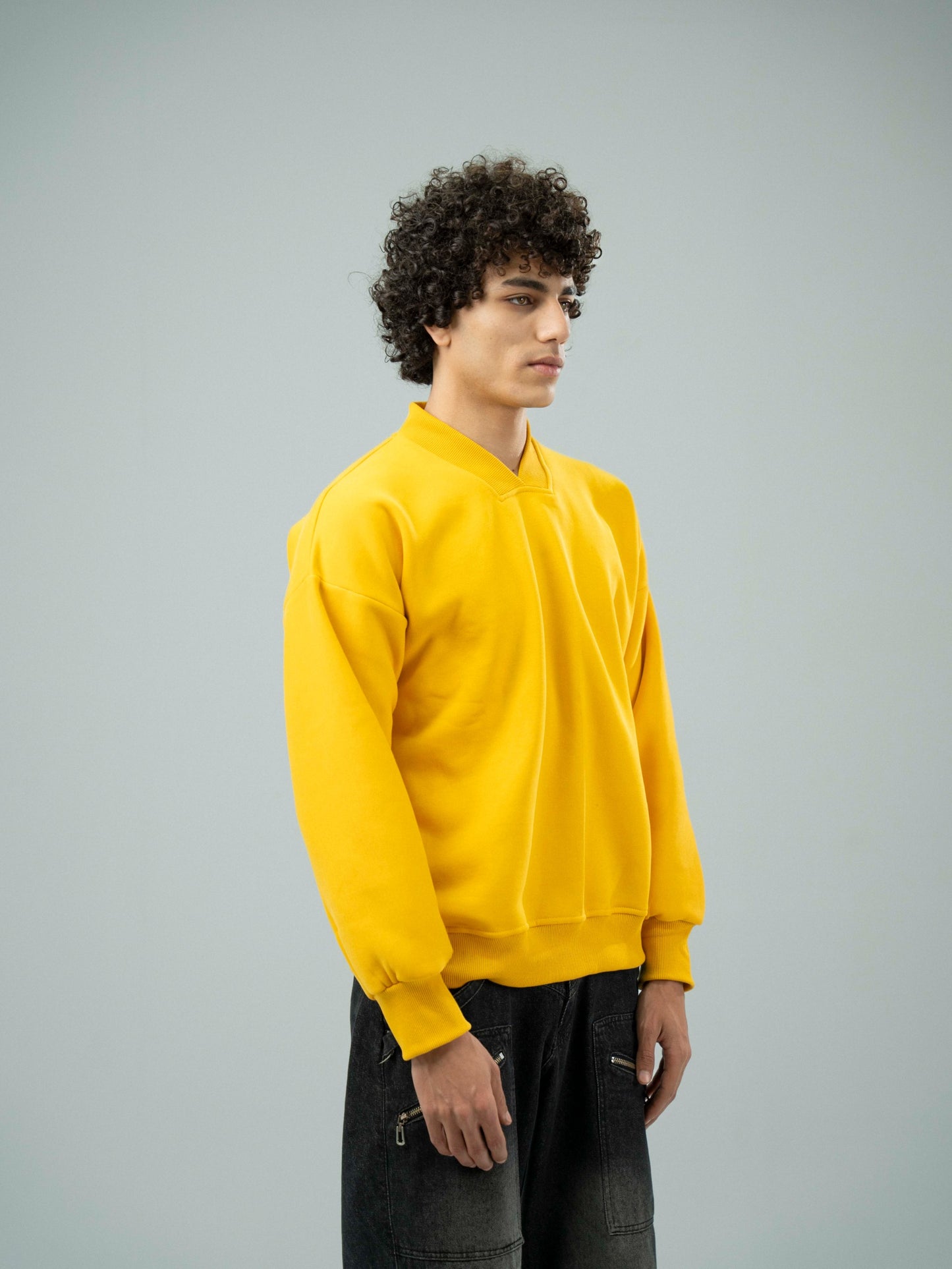 Yellow Plain Sweatshirt