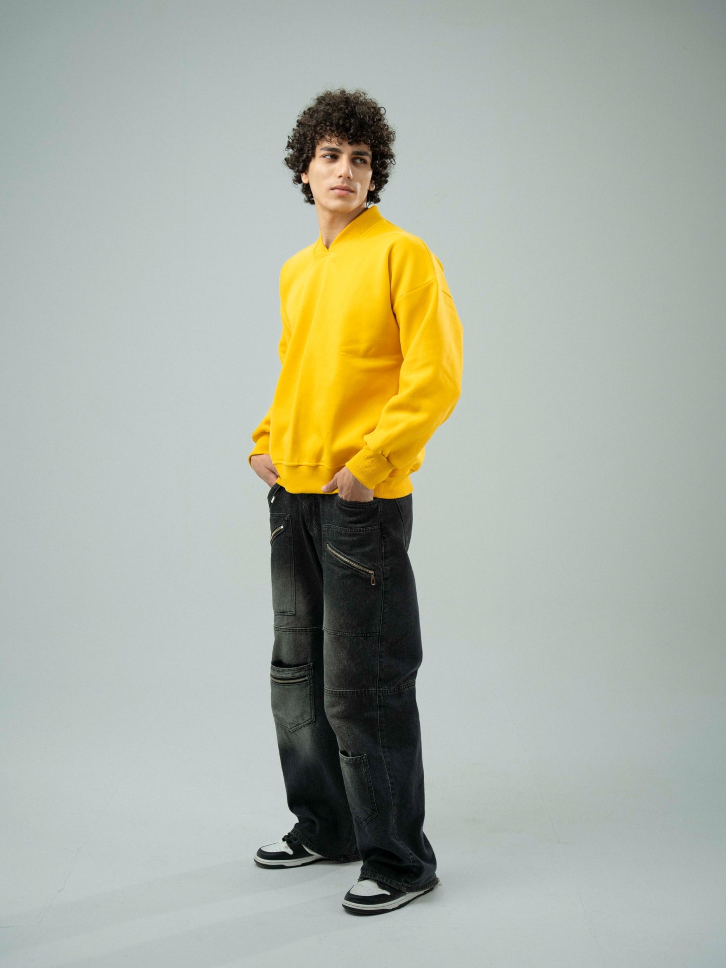 Yellow Plain Sweatshirt