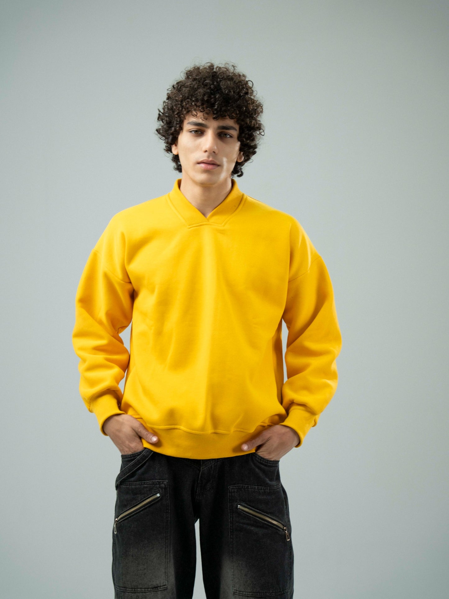 Yellow Plain Sweatshirt