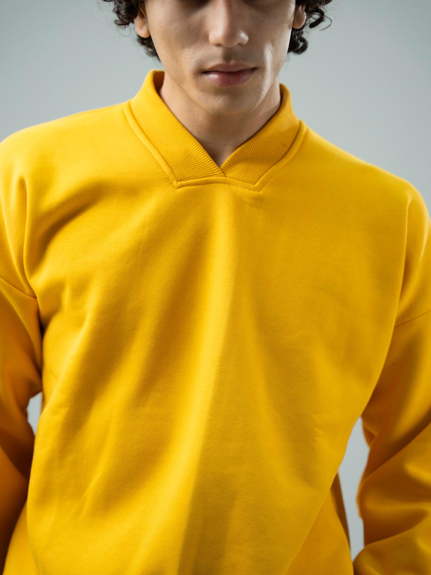 Yellow Plain Sweatshirt