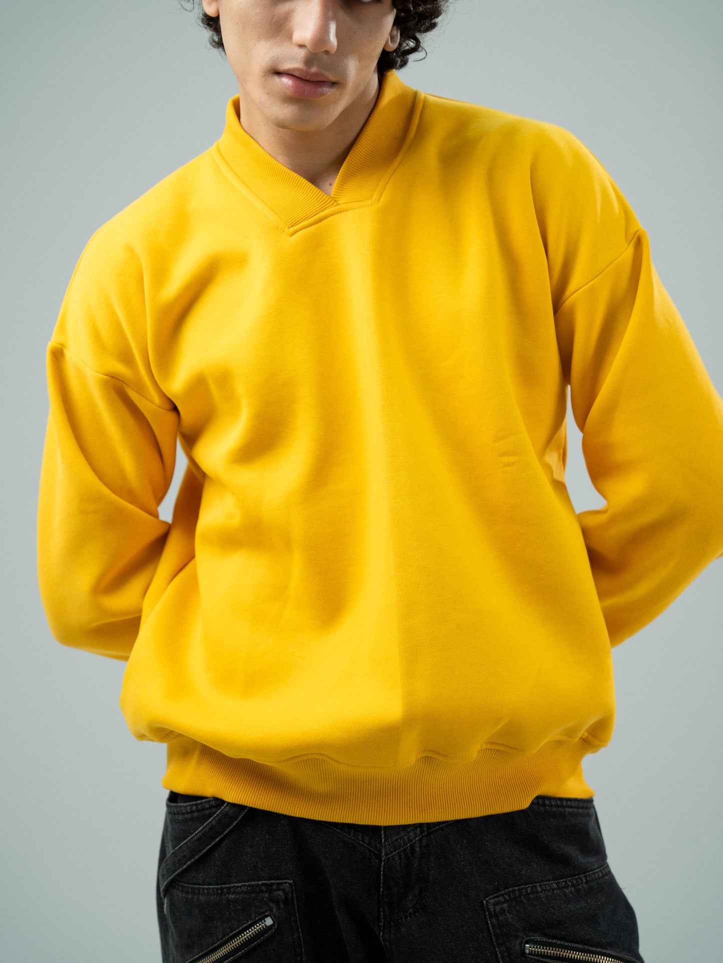 Yellow Plain Sweatshirt