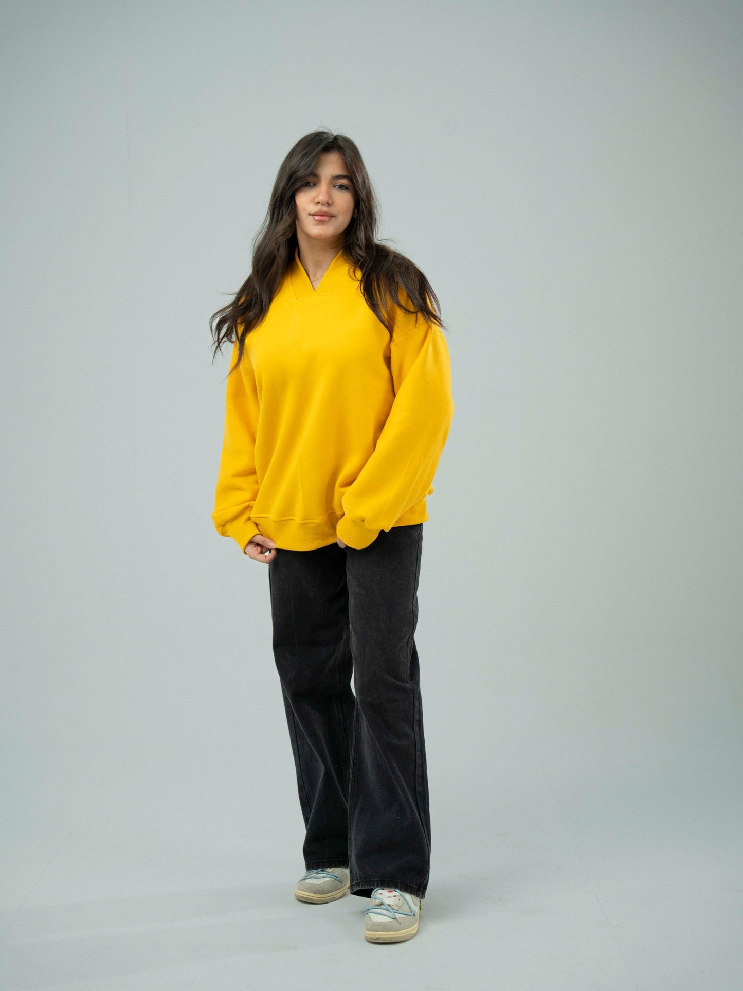 Yellow Plain Sweatshirt