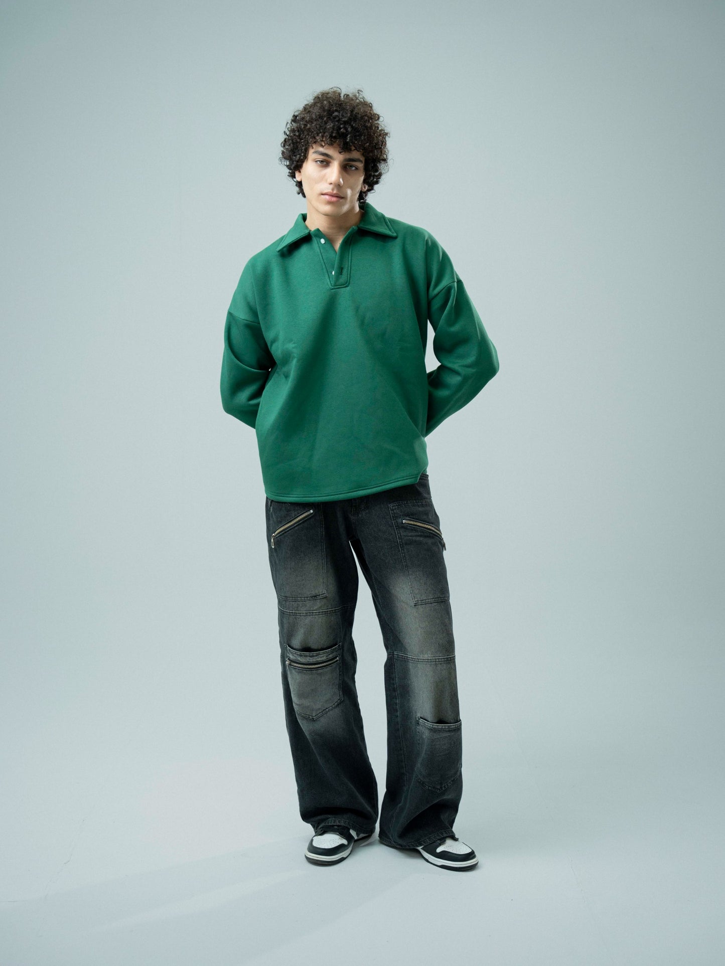 Green Plain Sweatshirt