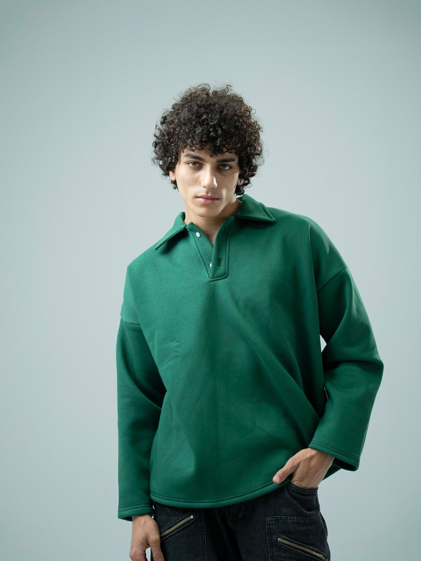 Green Plain Sweatshirt