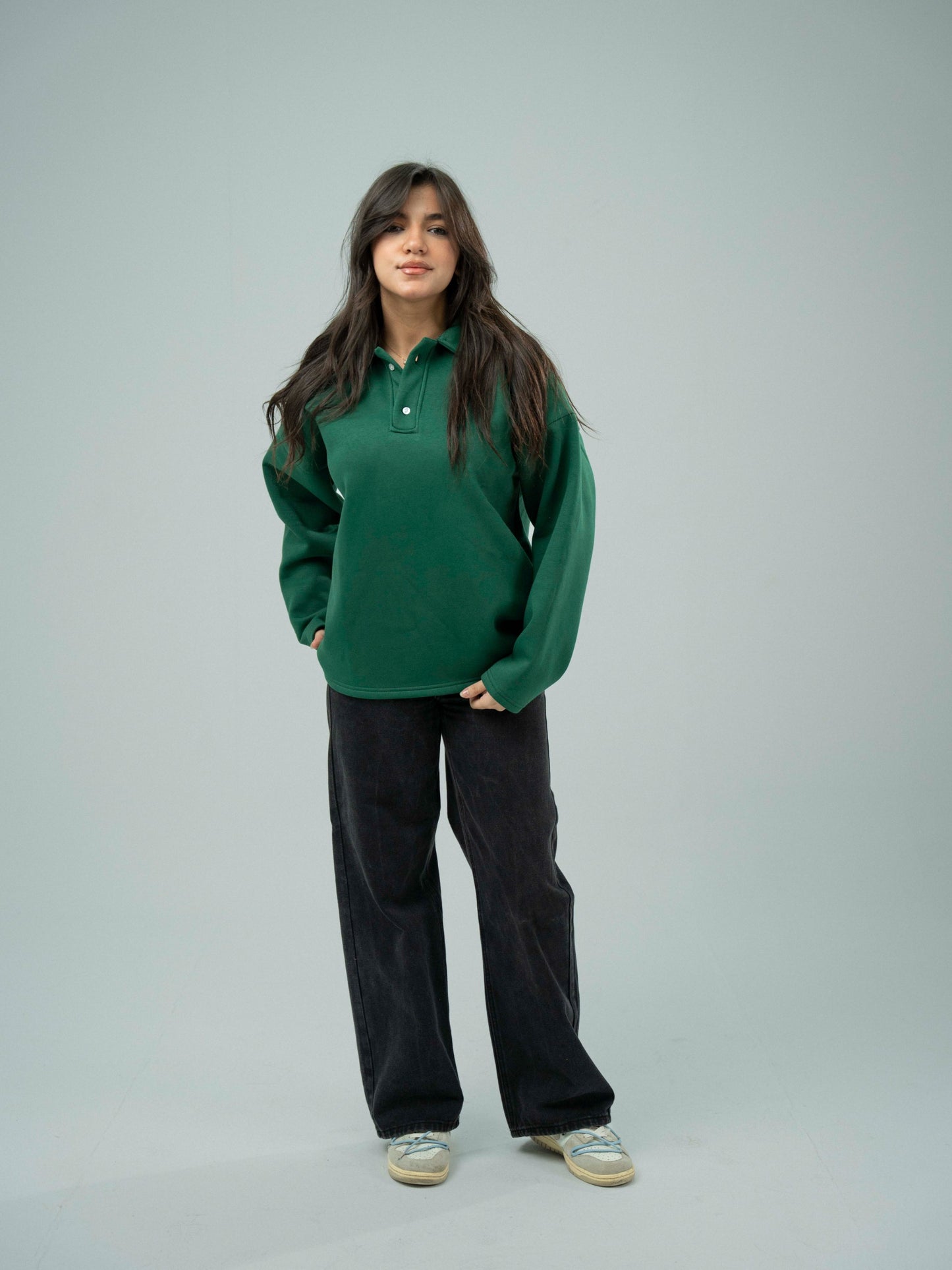 Green Plain Sweatshirt