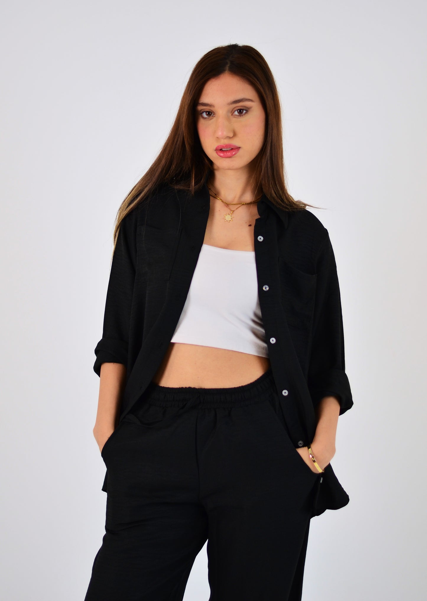 Black Linen Set