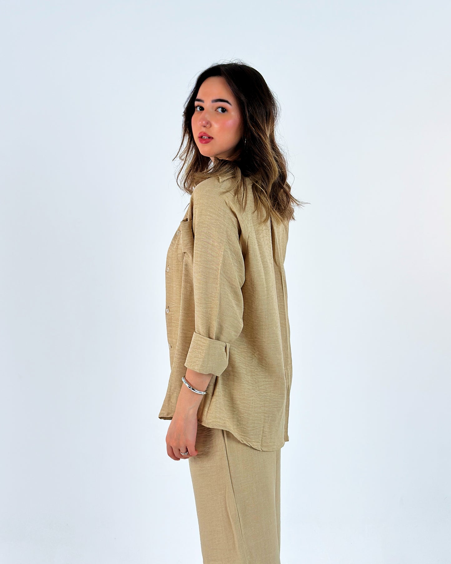 Beige Linen Set