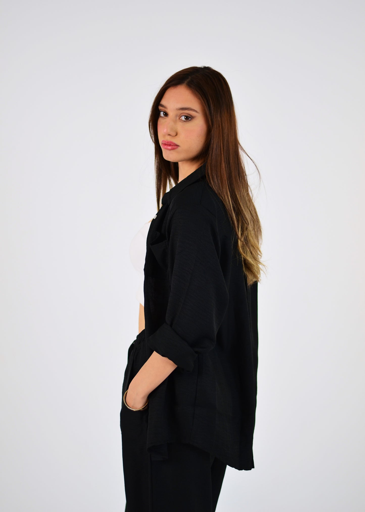 Black Linen Set