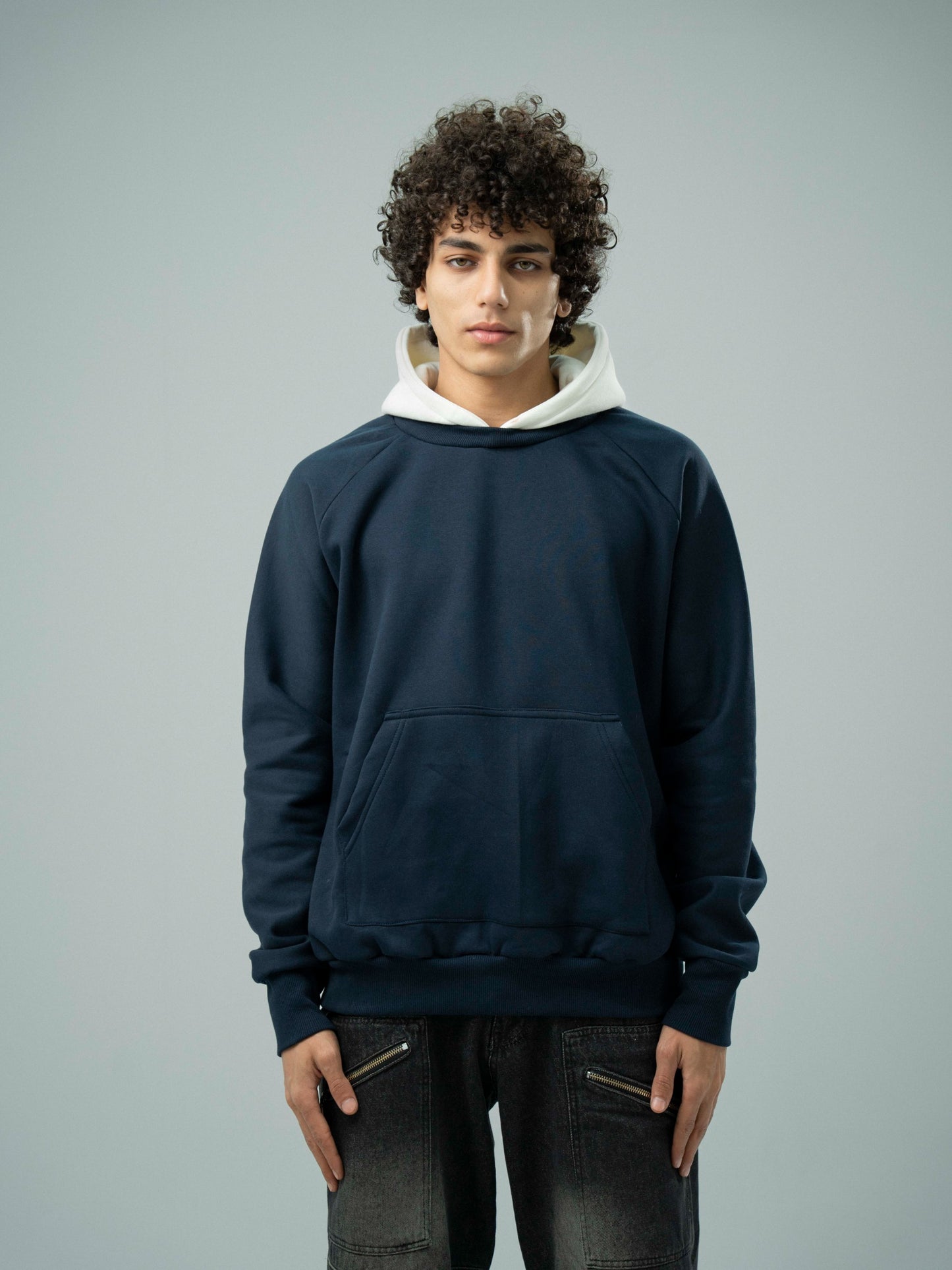 Navy Plain Hoodie