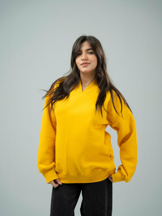 Yellow Plain Sweatshirt