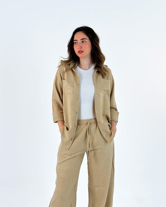 Beige Linen Set